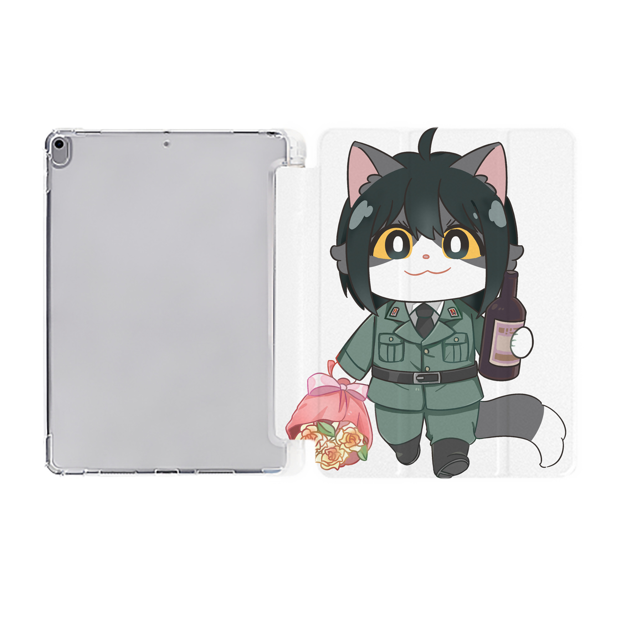 （画像用） SPY×FAMILY间谍家家酒 IPad ケース ペン収納付き 三つ折りスタンド PUレザー×シリコン 対応機種9.5/10.5/10.9インチ